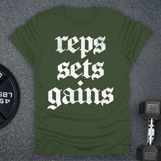 Reps Sets Gains T-Shirt