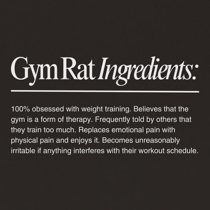Gym Rat Ingredients T-Shirt