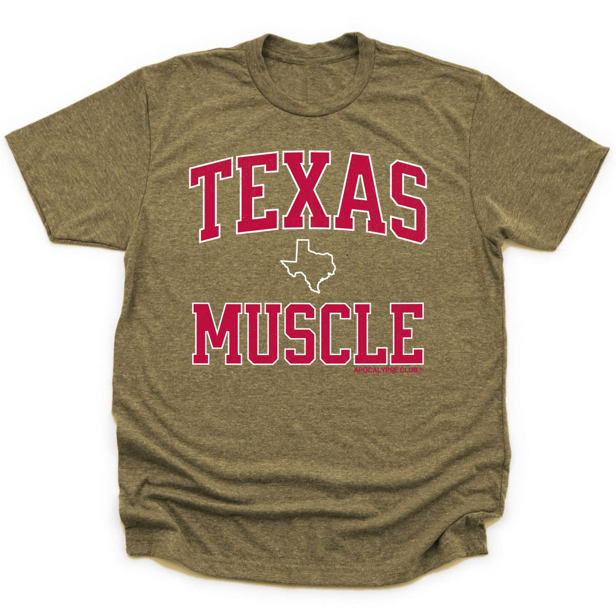Apocalypse Club Texas Muscle Military Green gym t-shirt