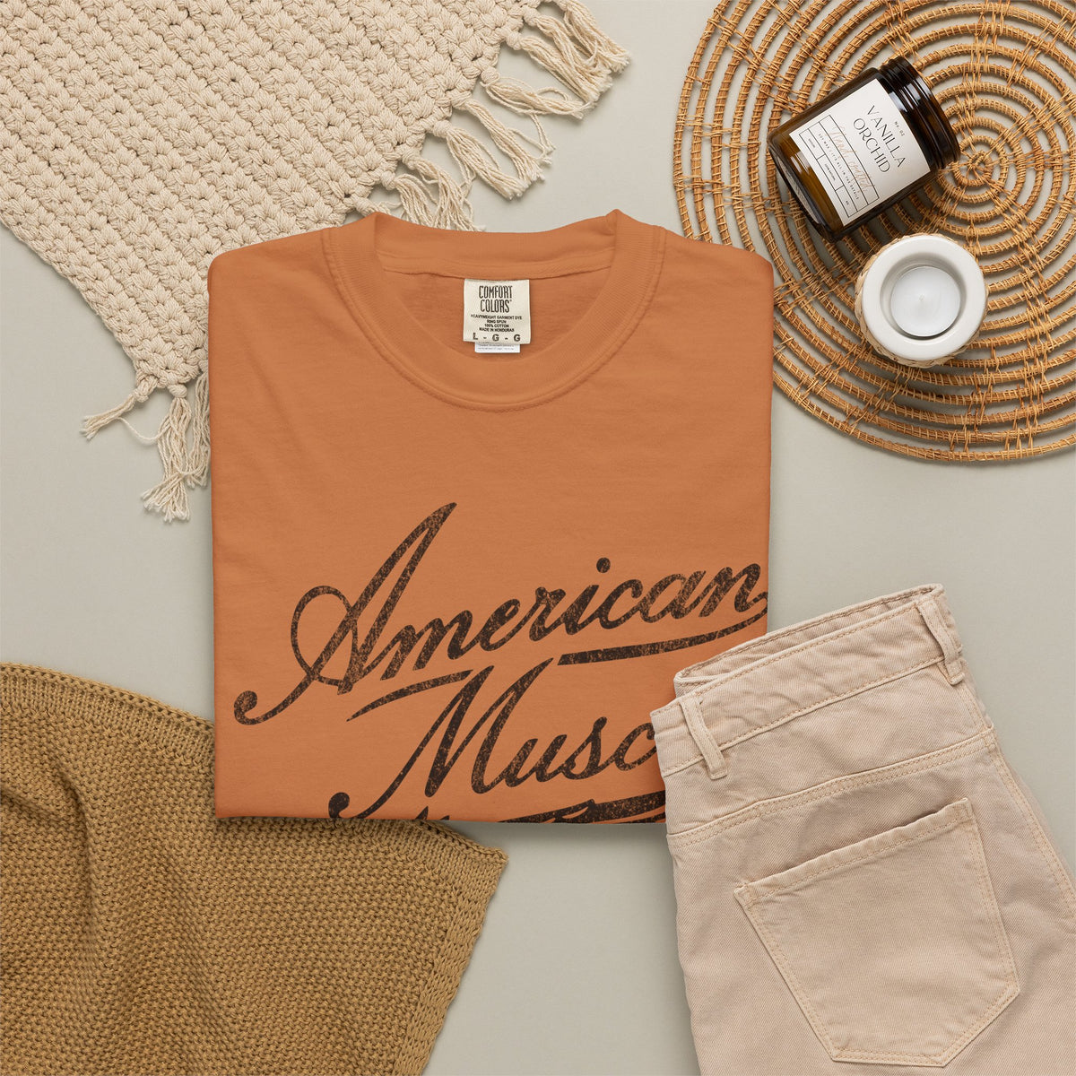 Fall American Muscle Emblem Premium T-Shirt