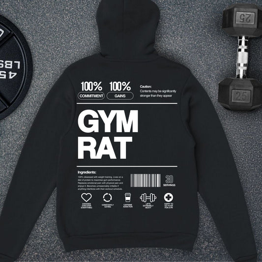 Gym Rat Hoodie Black