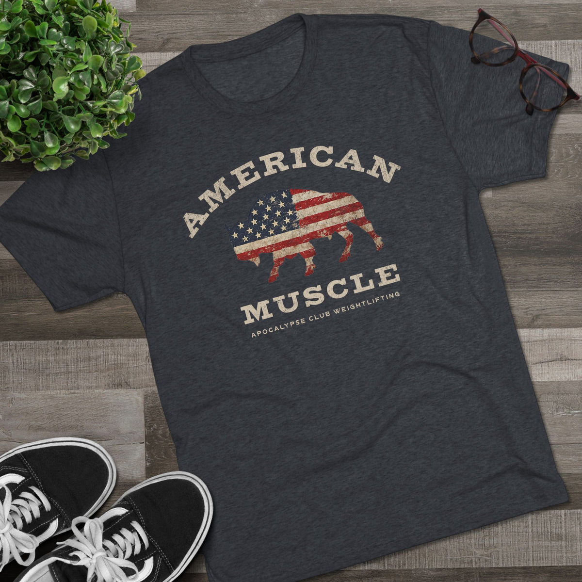 American Muscle Bison Tri-Blend T-Shirt