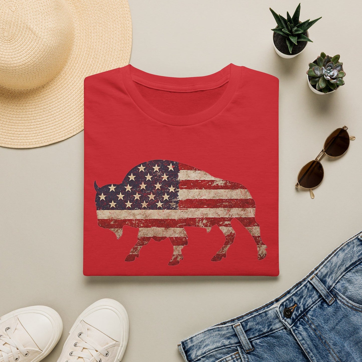 USA Bison T-Shirt