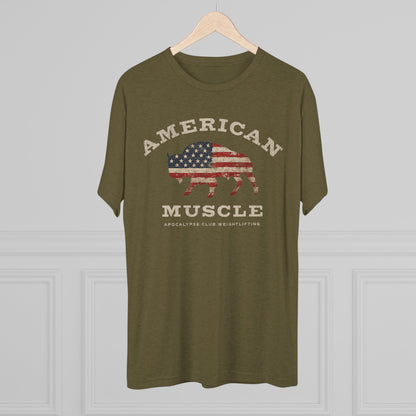 American Muscle Bison Tri-Blend T-Shirt