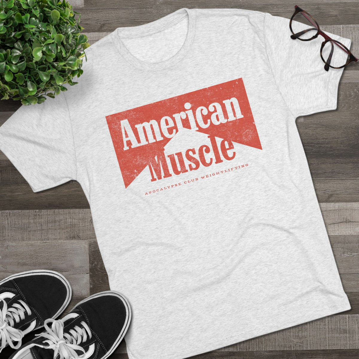 Western American Muscle Tri-Blend T-Shirt