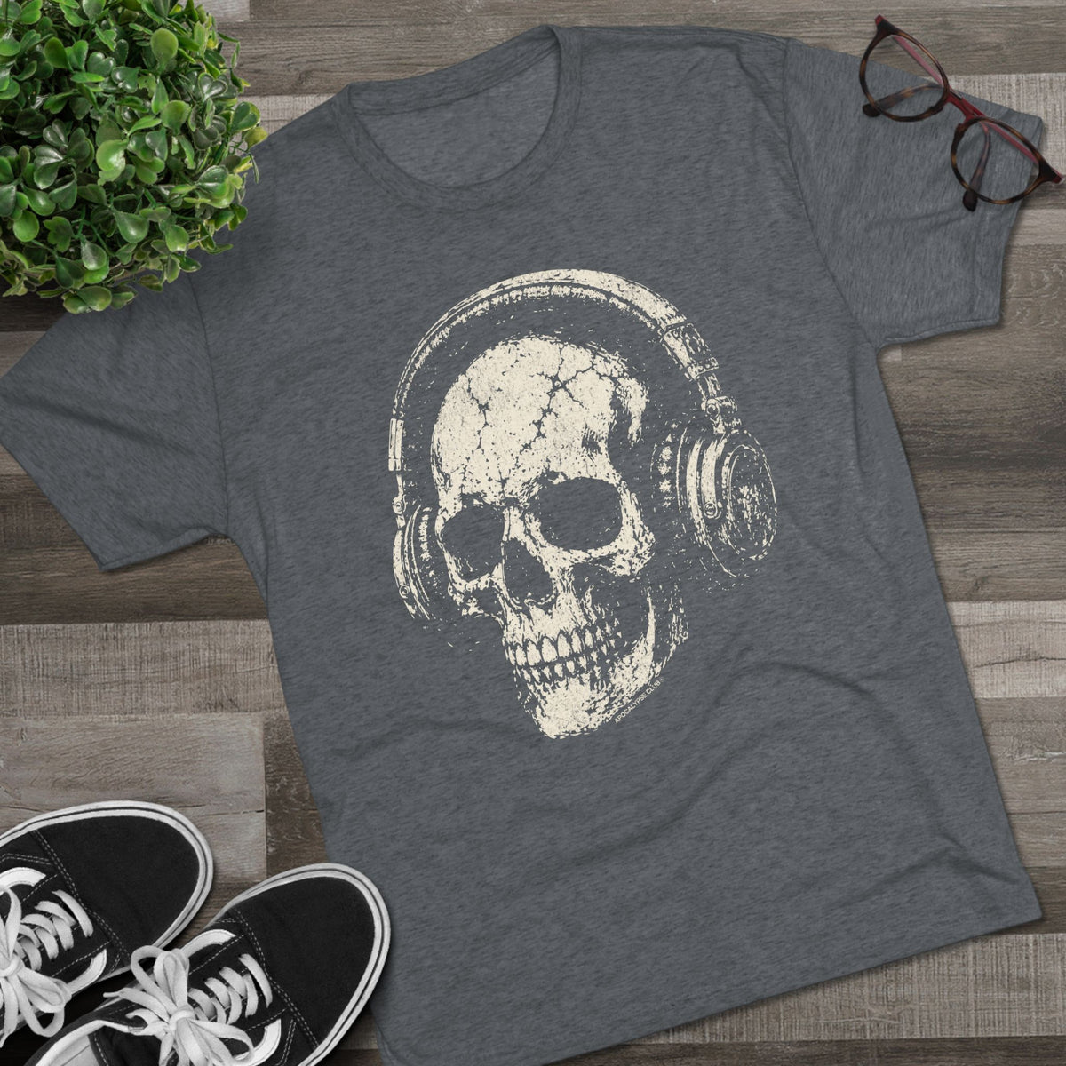 Locked In Skull Tri-Blend T-Shirt
