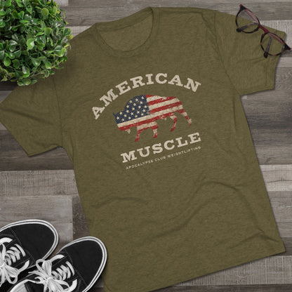 American Muscle Bison Tri-Blend T-Shirt
