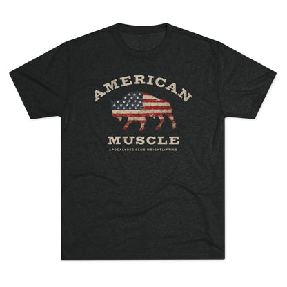 American Muscle Bison Tri-Blend T-Shirt