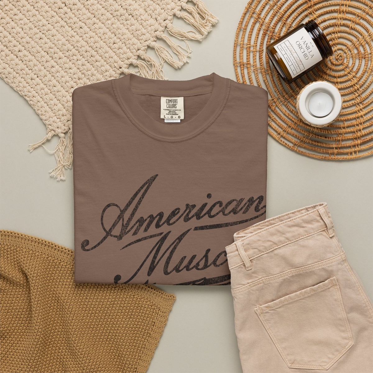 Fall American Muscle Emblem Premium T-Shirt