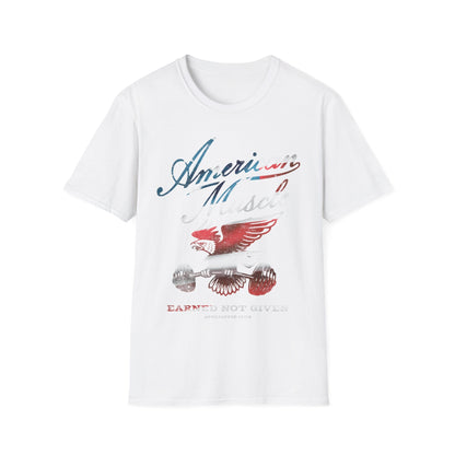 American Muscle Emblem Flag T-Shirt
