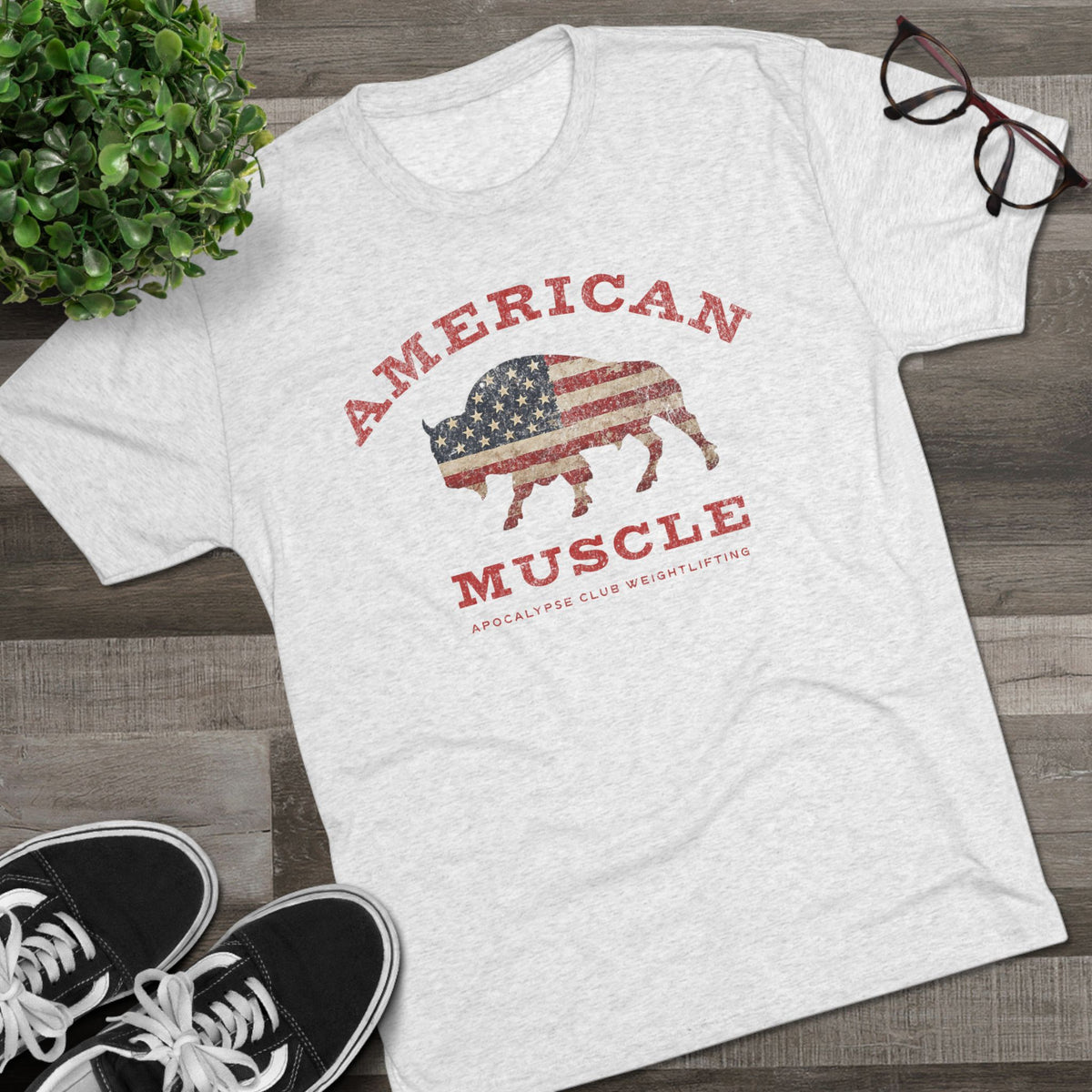 American Muscle Bison Tri-Blend T-Shirt