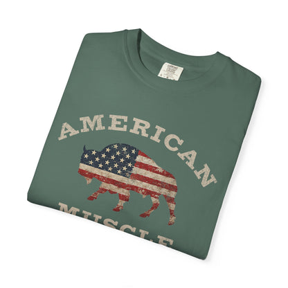 Fall American Muscle Bison Premium T-Shirt