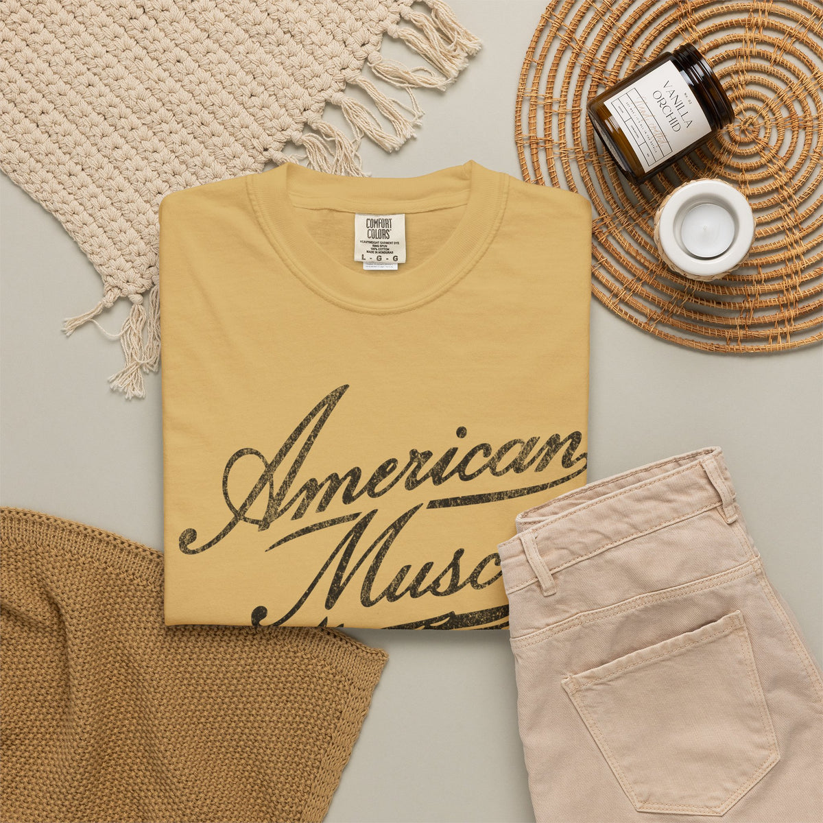 Fall American Muscle Emblem Premium T-Shirt
