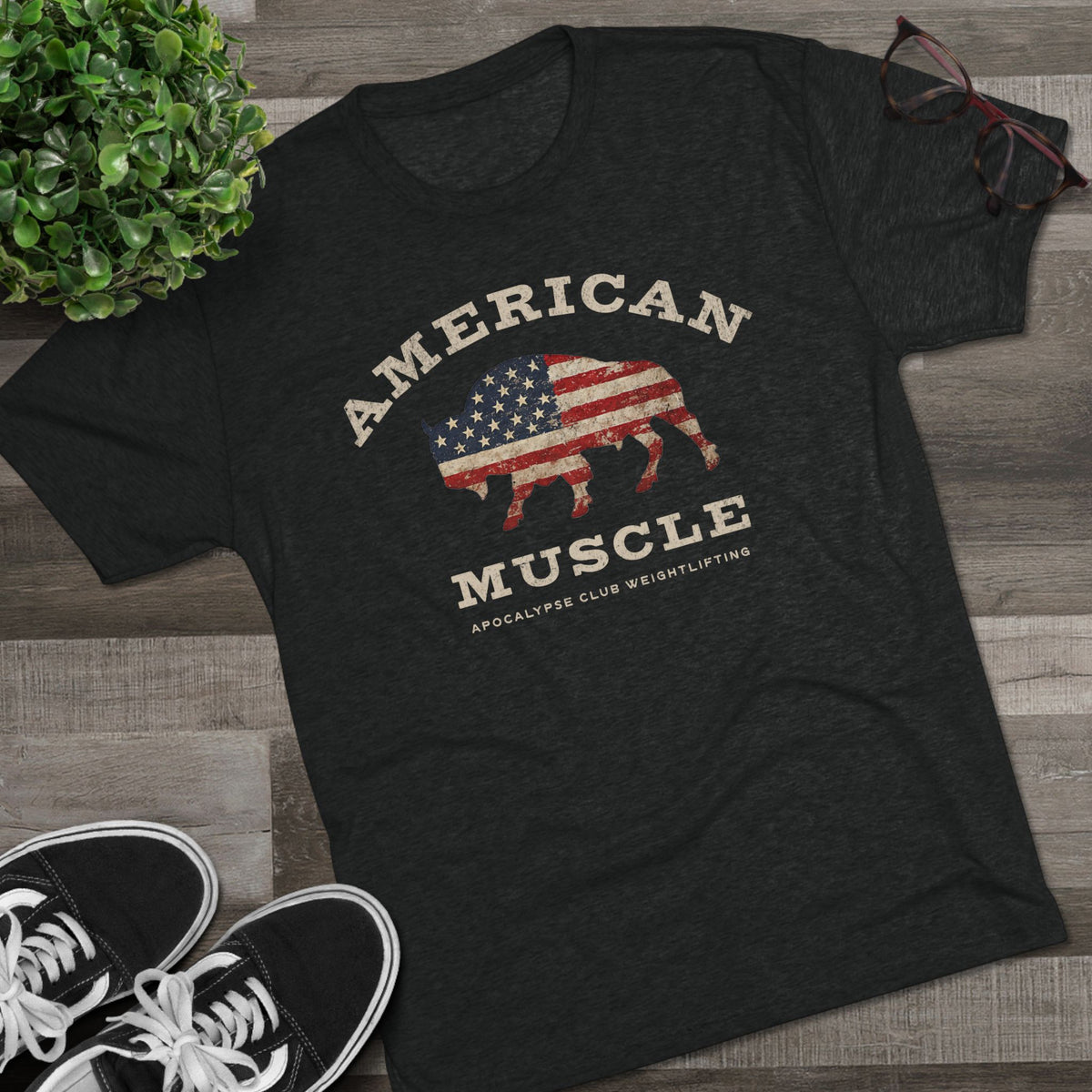 American Muscle Bison Tri-Blend T-Shirt