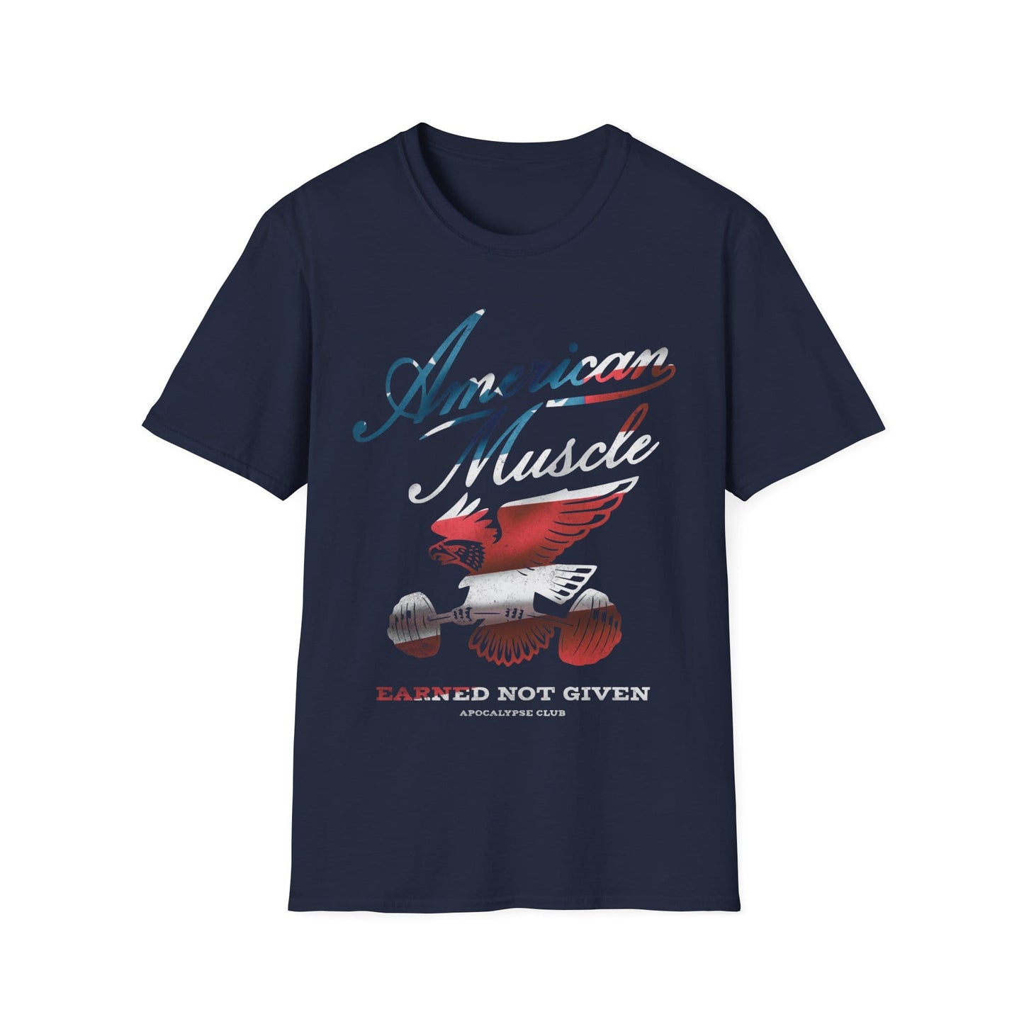 American Muscle Emblem Flag T-Shirt
