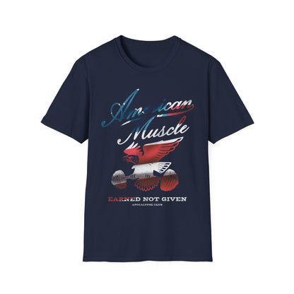 American Muscle Emblem Flag T-Shirt