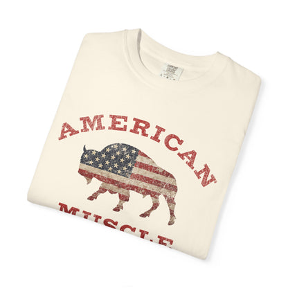 Fall American Muscle Bison Premium T-Shirt