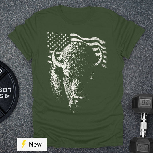 USA Bison Strength T-Shirt