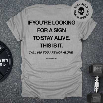 Apocalypse Club Stay Alive Club Sport Grey gym t-shirt