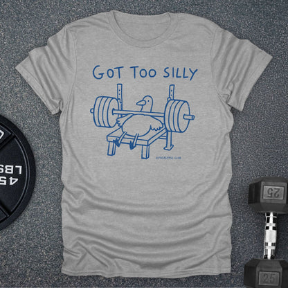 Apocalypse Club Got Too Silly Sport Grey gym t-shirt