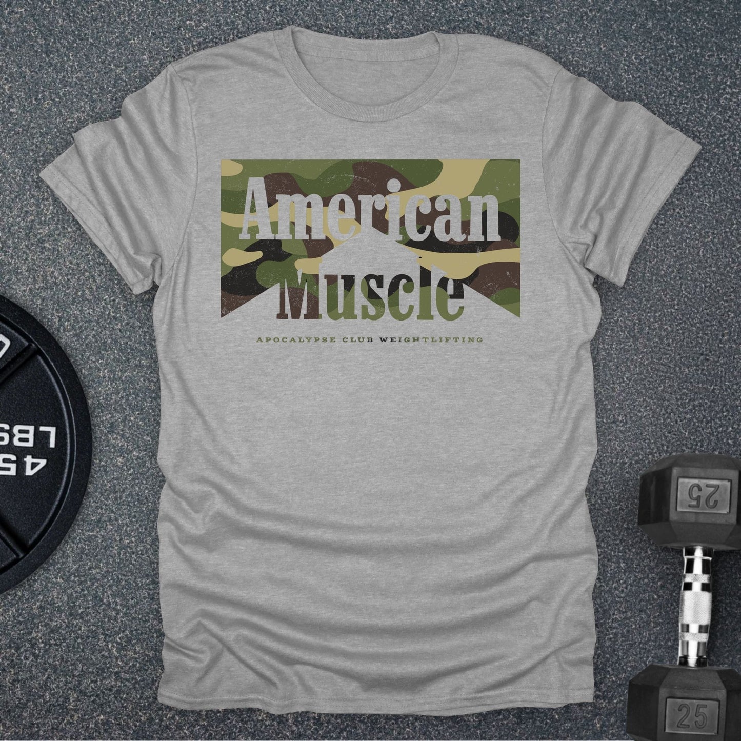 Camo Western American Muscle T-Shirt