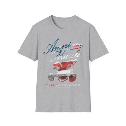 American Muscle Emblem Flag T-Shirt