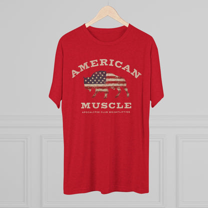 American Muscle Bison Tri-Blend T-Shirt