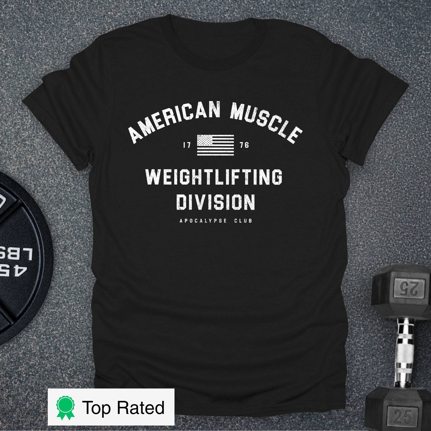 American Muscle Weightlifting T-Shirt