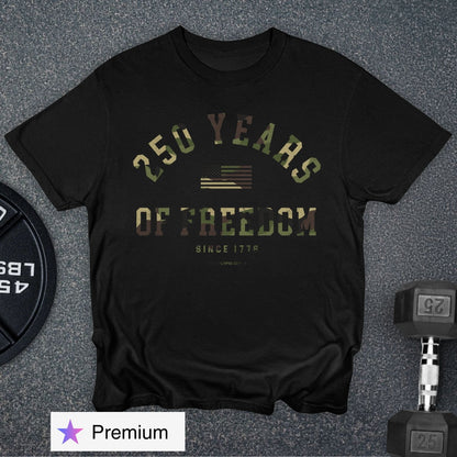 Camo 250 Years Of Freedom Premium T-Shirt