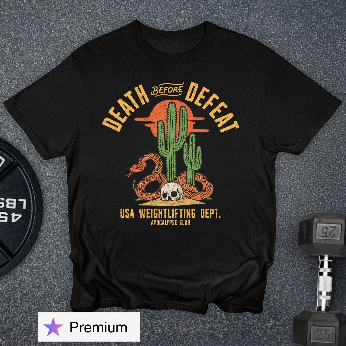 Death Before Defeat Premium T-Shirt