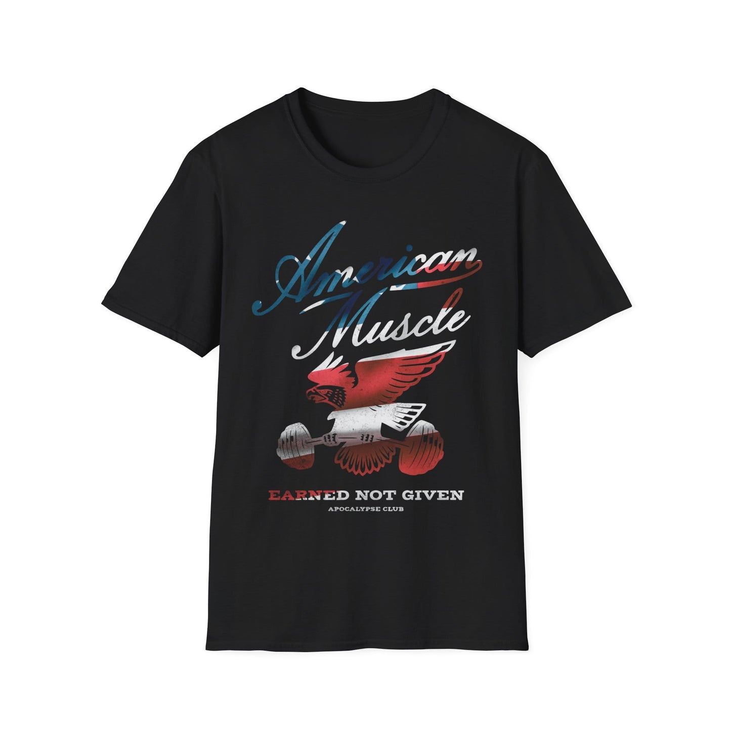 American Muscle Emblem Flag T-Shirt