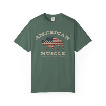 Fall American Muscle Bison Premium T-Shirt