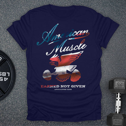 American Muscle Emblem Flag T-Shirt