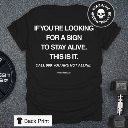 Apocalypse Club Stay Alive Club Black gym t-shirt