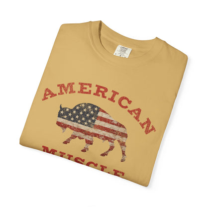 Fall American Muscle Bison Premium T-Shirt