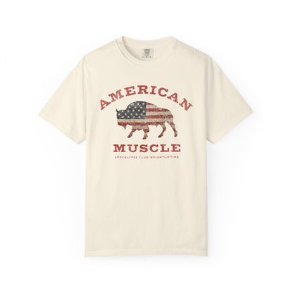 Fall American Muscle Bison Premium T-Shirt