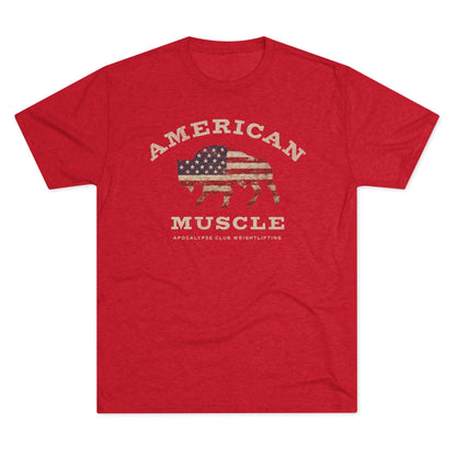American Muscle Bison Tri-Blend T-Shirt
