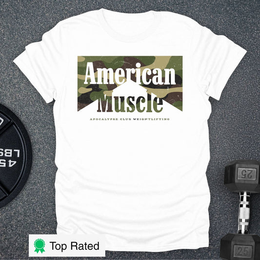 Camo Western American Muscle T-Shirt