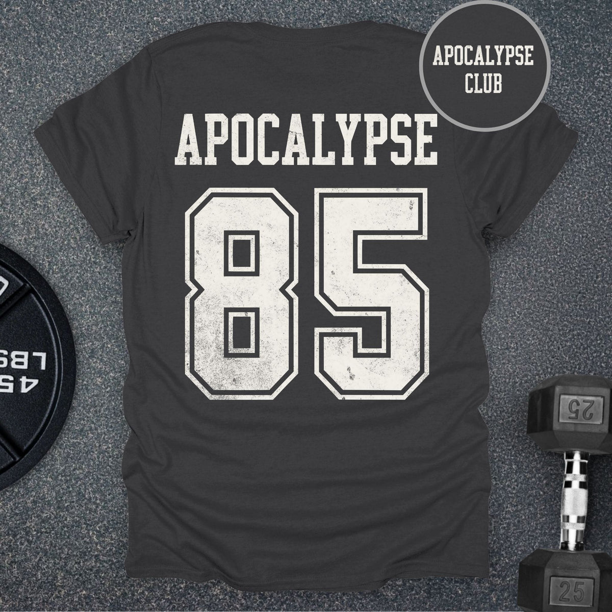 Apocalypse Club Stadium Charcoal gym t-shirt