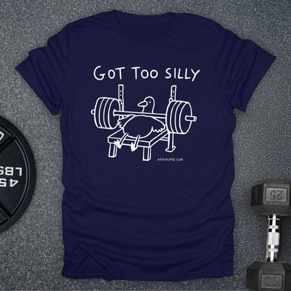 Apocalypse Club Got Too Silly Navy gym t-shirt