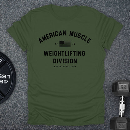 American Muscle Weightlifting T-Shirt