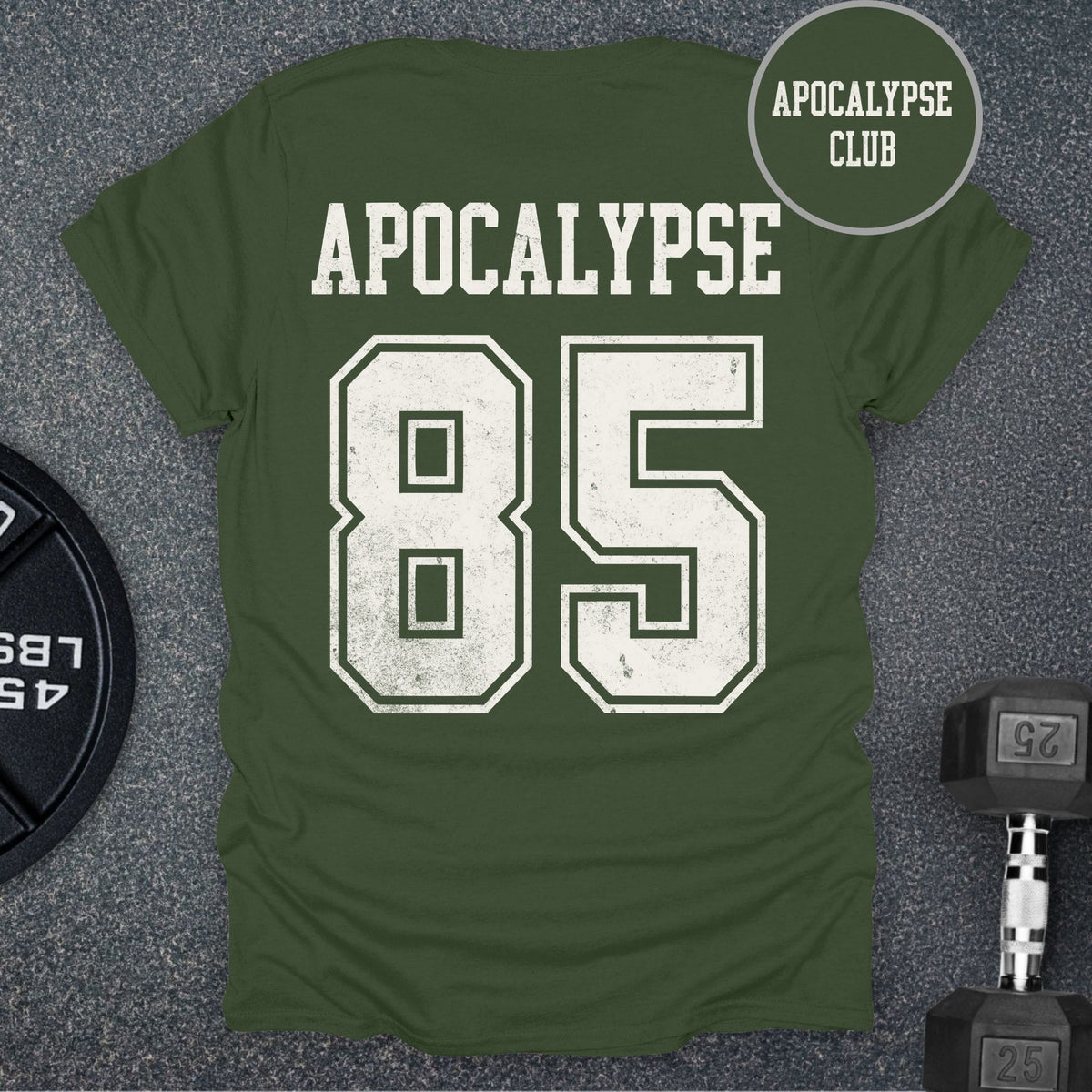 Apocalypse Club Stadium Military Green gym t-shirt