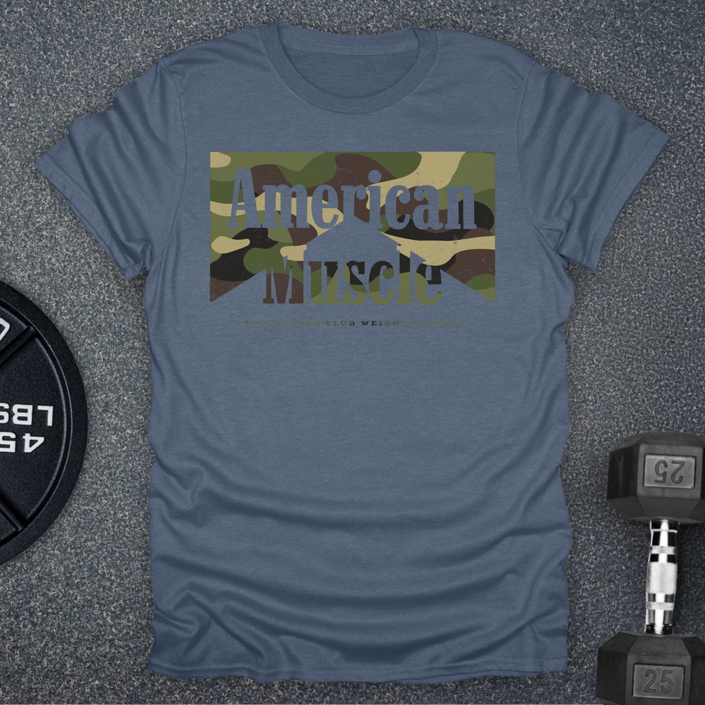 Camo Western American Muscle T-Shirt