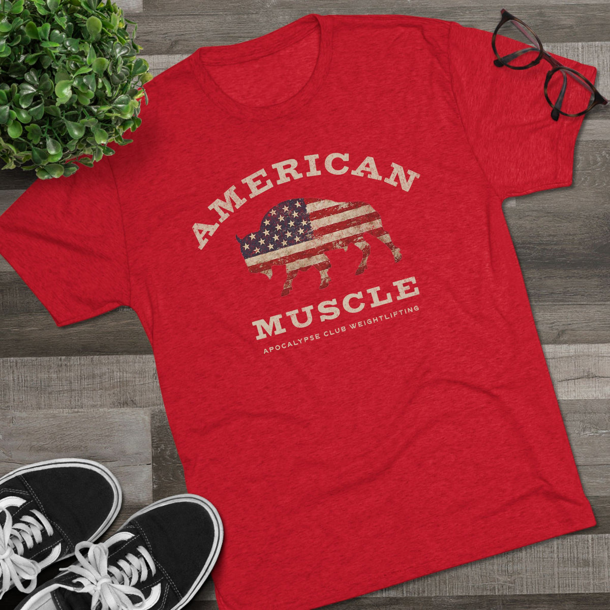American Muscle Bison Tri-Blend T-Shirt