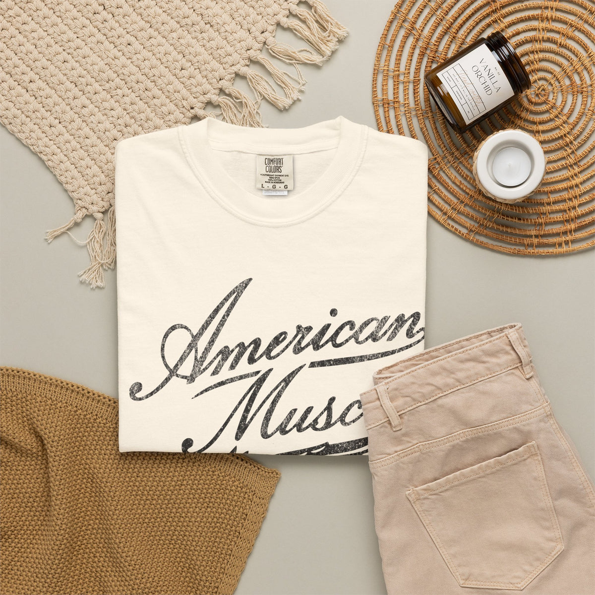 Fall American Muscle Emblem Premium T-Shirt