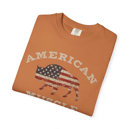 Fall American Muscle Bison Premium T-Shirt