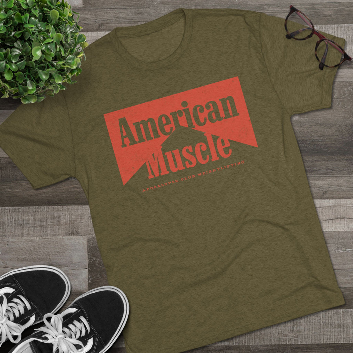 Western American Muscle Tri-Blend T-Shirt