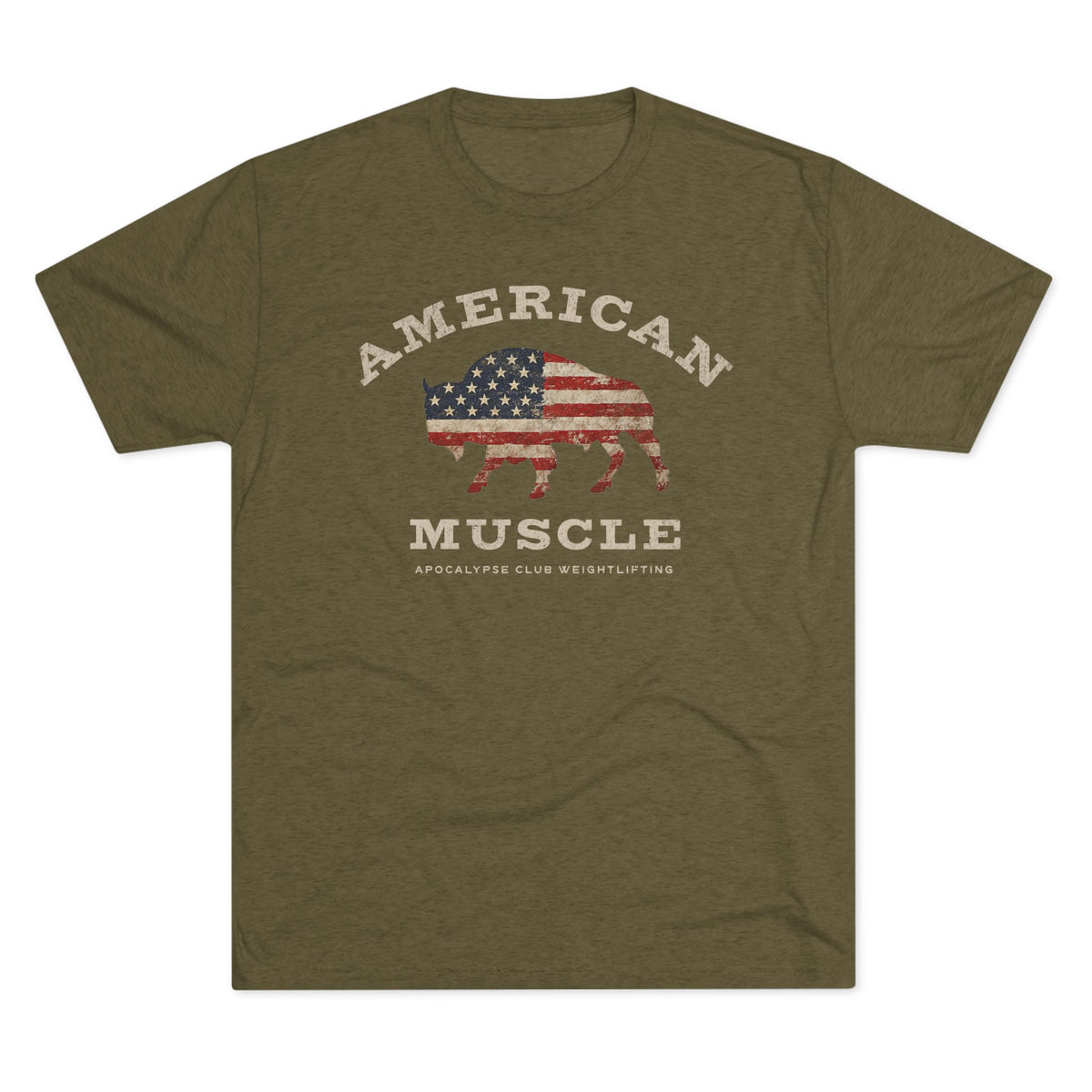 American Muscle Bison Tri-Blend T-Shirt