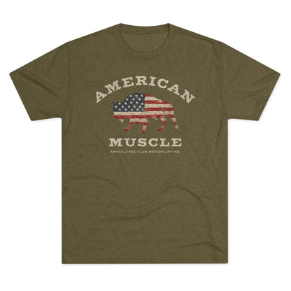American Muscle Bison Tri-Blend T-Shirt