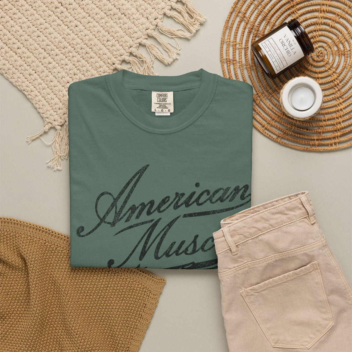 Fall American Muscle Emblem Premium T-Shirt